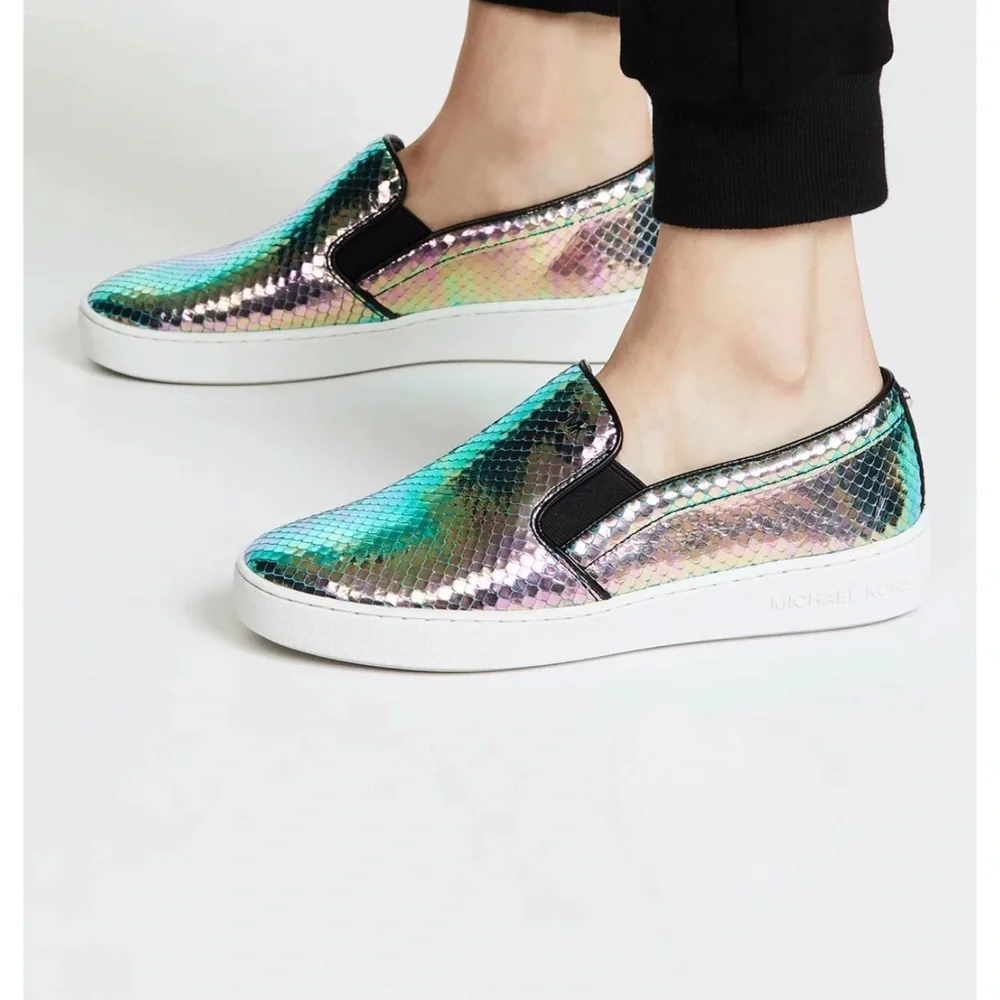 MICHAEL KORS Keaton iridescent sneakers